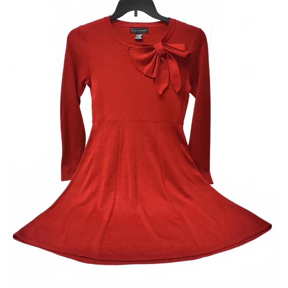 Red Dress by Jessica Howard with Bow Detail